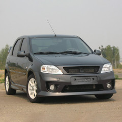 Бампер передний &quot;Power DM&quot; (вариант №1, стандартный клиренс) для Renault Logan (фаза 2)