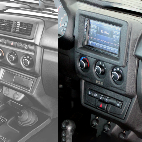 Накладка на консоль панели приборов для L@DA Niv@ Legend (под устройство 2 din) купить недорого с доставкой в Санкт-Петербург