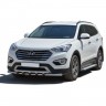 Защита порогов «Бумер» алюминиевая с резинкой для Hyundai Grand Santa Fe (2014-2015) купить недорого с доставкой в Санкт-Петербург