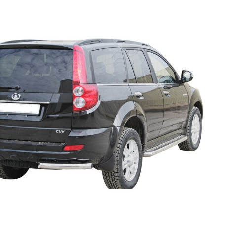 Защита заднего бампера «Уголки» (d63,5) для Great Wall Hover H5 (2011-2016)(Нерж. Сталь) купить недорого с доставкой в Санкт-Петербург