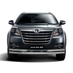 Защита переднего бампера двойная с углами d63/51мм (НПС) Great Wall Hover H3 (2014-2016 г.в.)