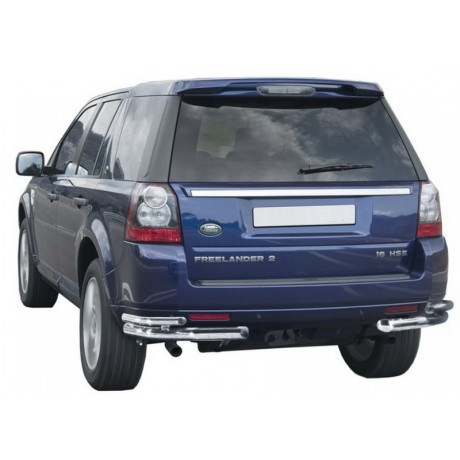 Защита заднего бампера «Уголки двойные» (d63.5) для Land Rover Freelander 2 (2012-2014)(Нерж. Сталь) купить недорого с доставкой в Санкт-Петербург