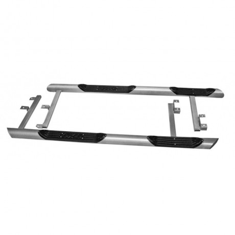 Защита порогов с проступью «Труба Люкс» (d76) для B@3 2123 "Chevrolet Niv@" RS, Niv@ Travel(Окрашенное) купить недорого с доставкой в Санкт-Петербург