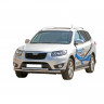 Защита переднего бампера «Труба двойная» (d63,5) для Hyundai Santa Fe (2010-2012)(Окрашенное) купить недорого с доставкой в Санкт-Петербург