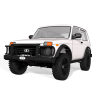 силовой передний бампер f-design fd 2.0 для L@DA 4x4 с защитой фар (не окрашенный) купить недорого с доставкой в Санкт-Петербург