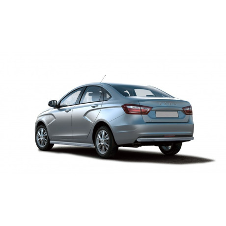 Защита порогов «Труба» для L@DA Vesт@ (d51)(Нерж. Сталь) купить недорого с доставкой в Санкт-Петербург