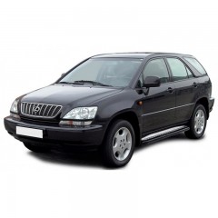 Защита порогов (d63.5) с алюминиевым листом для Lexus RX 300 (1997-2003)(Окрашенное)