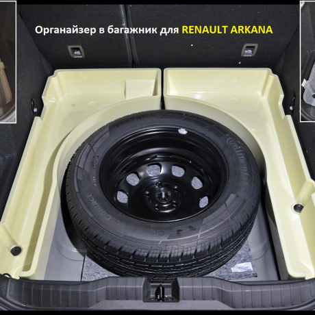 Органайзер в багажник "КАРТ" для Renault Arkana купить недорого с доставкой в Санкт-Петербург