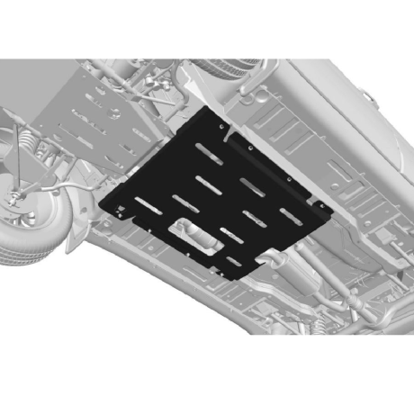 Защита КПП и раздаточной коробки для Chevrolet Niv@ (сталь 3мм) окраска стандарт купить недорого с доставкой в Санкт-Петербург