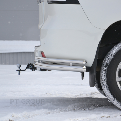 ТСУ /съемный квадрат/ с НЕРЖ накладкой TOYOTA LAND CRUISER Prado 150 2009-/ LC Prado 120 2002-2009/ LEXUS GX 460 2010-2013 купить недорого с доставкой в Санкт-Петербург