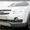 Защита радиатора "Standart" Chevrolet Captiva (2006-2011) низ, чёрная купить недорого с доставкой в Санкт-Петербург