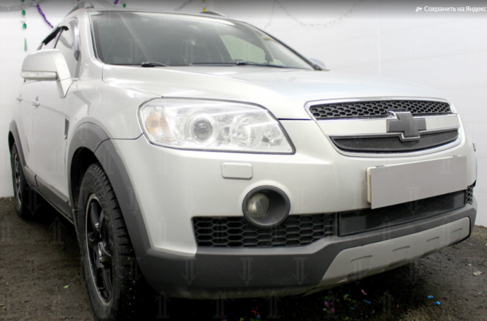 Защита радиатора "Standart" Chevrolet Captiva (2006-2011) низ, чёрная купить недорого с доставкой в Санкт-Петербург