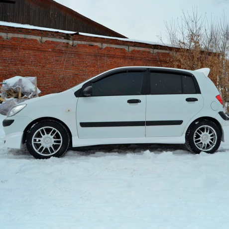 Накладки на пороги "Mugen style" для Hyundai Getz купить недорого с доставкой в Санкт-Петербург