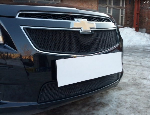 Защита радиатора "Standart" Chevrolet Cruze (2008-2013) верх, чёрная купить недорого с доставкой в Санкт-Петербург