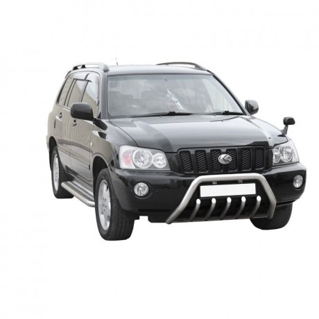 Кенгурин с дополнительной защитой двигателя (d63,5) для Toyota Kluger V Four (2003-2005)(Окрашенное) купить недорого с доставкой в Санкт-Петербург