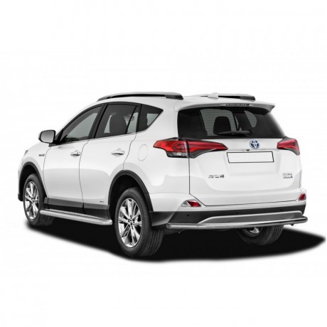 Защита заднего бампера «Труба» (d51) для Toyota RAV4 рестайлинг, (2015-н.в.)(Окрашенное) купить недорого с доставкой в Санкт-Петербург