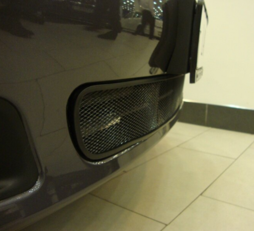 Защита радиатора "Standart" Chevrolet Lacetti (хэтчбек) чёрная купить недорого с доставкой в Санкт-Петербург