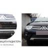 Защита радиатора "Standart" Chevrolet Lacetti (хэтчбек) чёрная купить недорого с доставкой в Санкт-Петербург