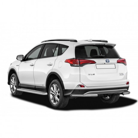 Защита заднего бампера «Уголки» (d51) для Toyota RAV4 рестайлинг, (2015-н.в.)(Окрашенное) купить недорого с доставкой в Санкт-Петербург