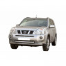 Защита переднего бампера «Труба двойная» (d63,5) для Nissan X-trail (2007-2011)(Окрашенное) купить недорого с доставкой в Санкт-Петербург