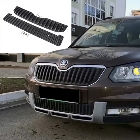 Зимний экран верхний, (текстурный пластик) для Skoda Yeti Outdoor (2013-2018) купить недорого с доставкой в Санкт-Петербург
