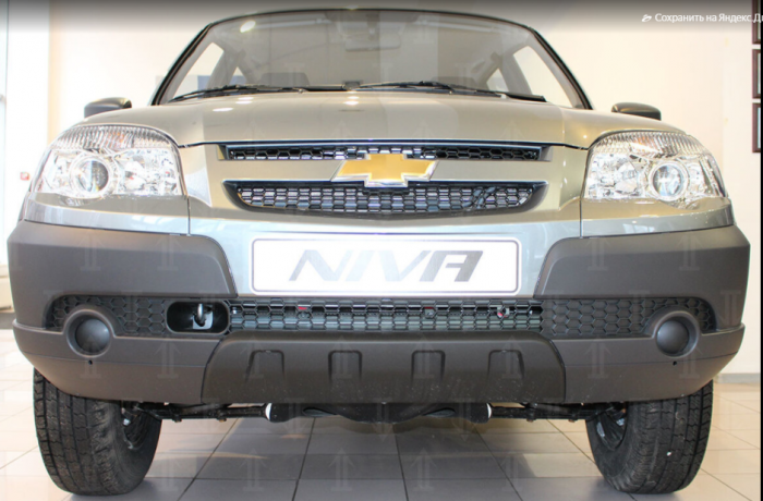 Защита радиатора "Standart" B@3 2123 "Chevrolet Niv@" чёрная купить недорого с доставкой в Санкт-Петербург