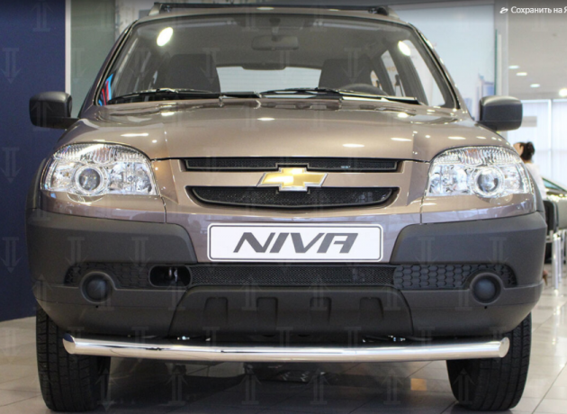 Защита радиатора "Standart" B@3 2123 "Chevrolet Niv@" чёрная купить недорого с доставкой в Санкт-Петербург