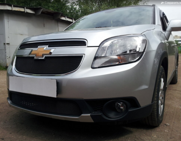 Защита радиатора "Standart" Chevrolet Orlando (2009-2015) верх, чёрная купить недорого с доставкой в Санкт-Петербург