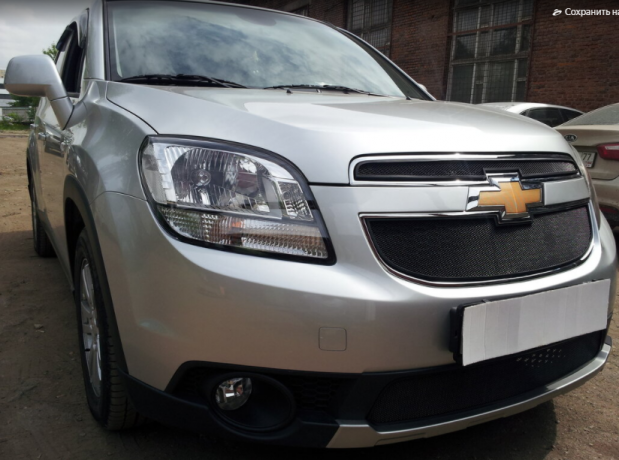 Защита радиатора "Standart" Chevrolet Orlando (2009-2015) верх, чёрная купить недорого с доставкой в Санкт-Петербург
