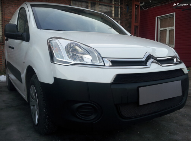 Защита радиатора "Standart" Citroen Berlingo рестайлинг (2008-2016) чёрная купить недорого с доставкой в Санкт-Петербург