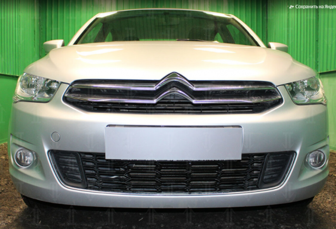 Защита радиатора "Standart" Citroen C-Elysee (2012-2017) чёрная купить недорого с доставкой в Санкт-Петербург