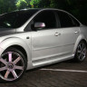 Передняя отдельная часть к порогам "ST" для Ford Focus 2, 5дв. (2004-2011) купить недорого с доставкой в Санкт-Петербург