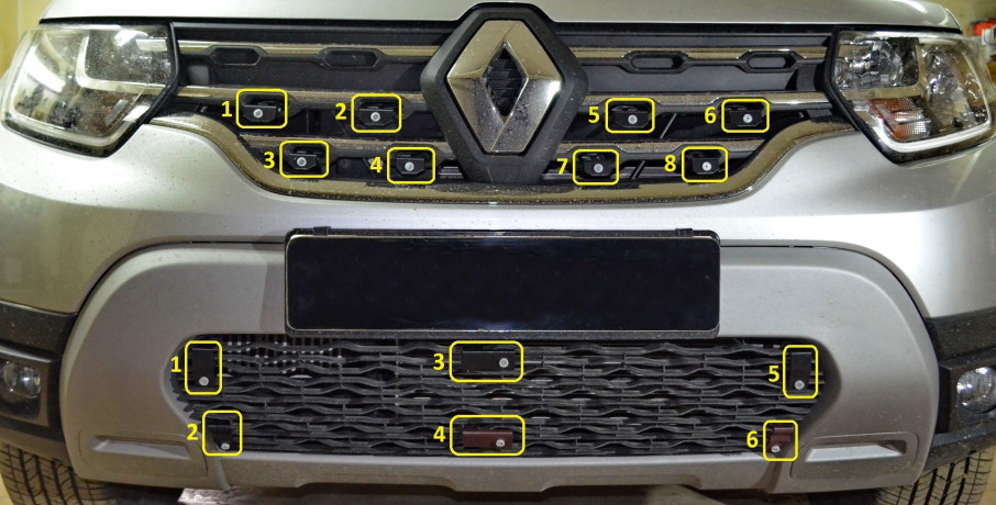Заглушка №2 (низ/глухая) "КАРТ" для Renault Duster 2 (с 2021 г.в.) купить недорого с доставкой в Санкт-Петербург