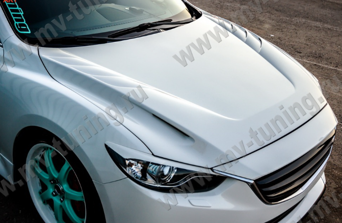 Капот "SkyActivSport" var №1 (с глухими жабрами) для Mazda 6 (2013-н.в.) купить недорого с доставкой в Санкт-Петербург