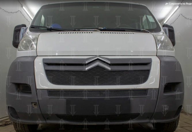 Защита радиатора "Standart" Citroen Jumper (2006-2014) верх, чёрная купить недорого с доставкой в Санкт-Петербург