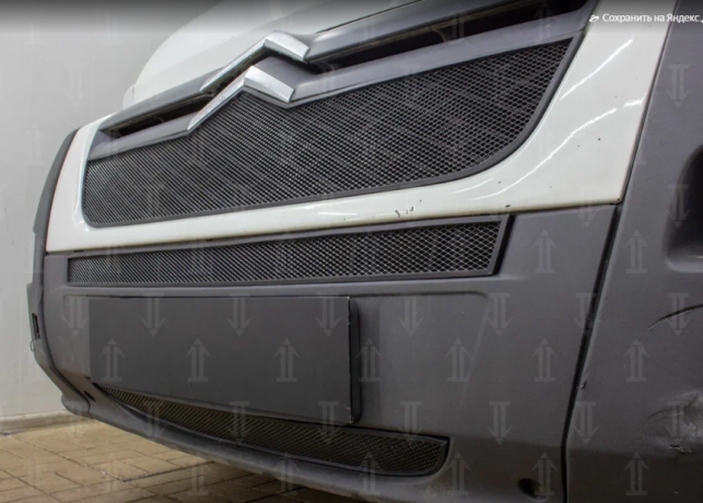 Защита радиатора "Standart" Citroen Jumper (2006-2014) верх, чёрная купить недорого с доставкой в Санкт-Петербург
