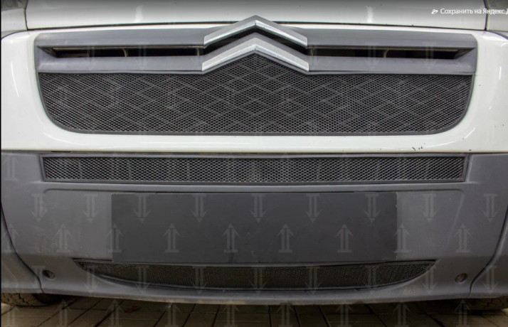 Защита радиатора "Standart" Citroen Jumper (2006-2014) верх, чёрная купить недорого с доставкой в Санкт-Петербург