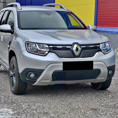 Заглушка №2Д (низ/с перфорацией и съемной шторкой) "КАРТ" для Renault Duster 2 (с 2021г.в.) купить недорого с доставкой в Санкт-Петербург