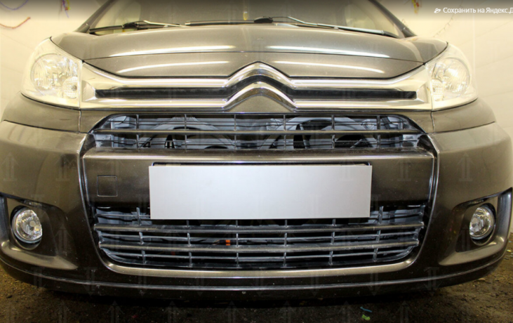 Защита радиатора "Standart" Citroen Jumpy рестайлинг (2012-2017) верх, чёрная купить недорого с доставкой в Санкт-Петербург