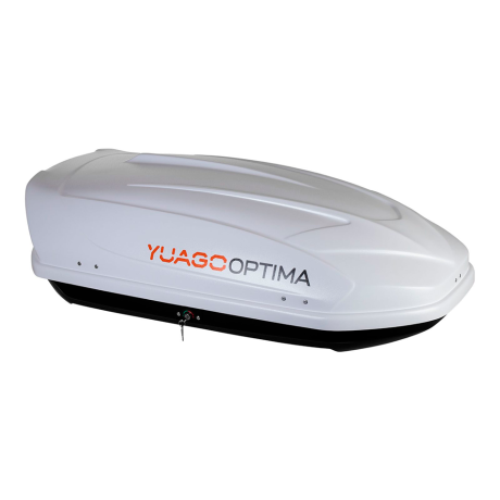 Автобокс YUAGO OPTIMA (тиснение) (EuroLock), белый, 390л купить недорого с доставкой в Санкт-Петербург