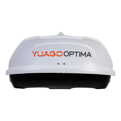 Автобокс YUAGO OPTIMA (тиснение) (EuroLock), белый, 390л купить недорого с доставкой в Санкт-Петербург