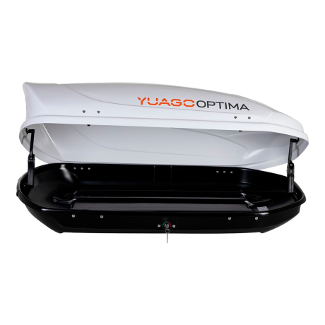 Автобокс YUAGO OPTIMA (тиснение) (EuroLock), белый, 390л купить недорого с доставкой в Санкт-Петербург