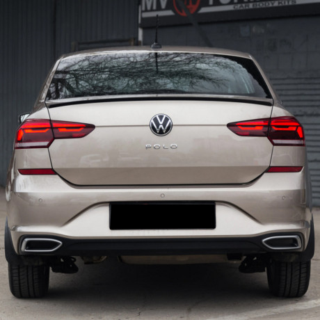 Имитация выхлопа SPACE GRAY (серый глянец) для Volkswagen Polo Liftback (2020-2023) купить недорого с доставкой в Санкт-Петербург