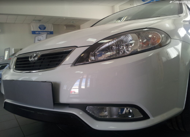Защита радиатора "Standart" Daewoo Gentra чёрная купить недорого с доставкой в Санкт-Петербург
