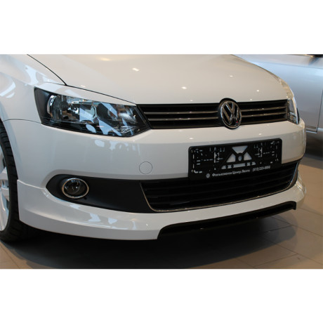 Накладка (юбка) переднего бампера для Volkswagen Polo Sedan (2010-2015) купить недорого с доставкой в Санкт-Петербург