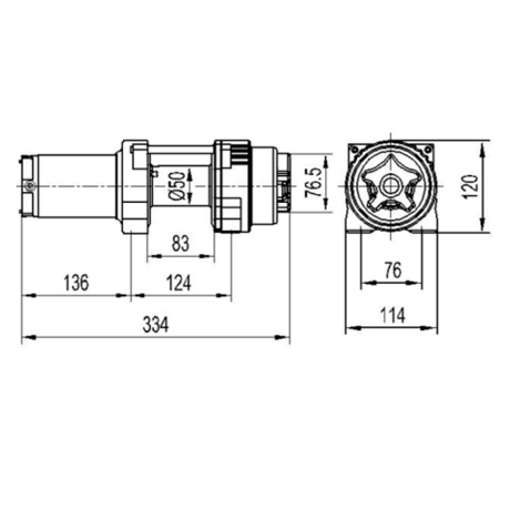 Лебедка для квадроцикла "Master Winch" Х2500, электрическая, 12В купить недорого с доставкой в Санкт-Петербург