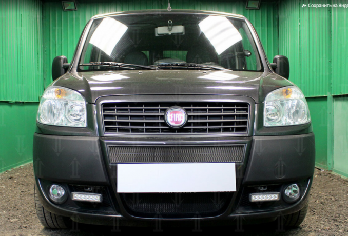 Защита радиатора "Standart" Fiat Doblo (2005-2016) чёрная купить недорого с доставкой в Санкт-Петербург