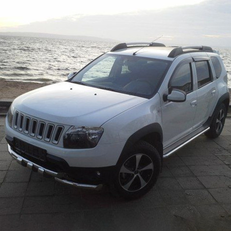 Решетка радиатора "Jeep" для Renault Duster (2010-2021) купить недорого с доставкой в Санкт-Петербург