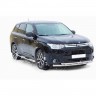 Защита порогов «Труба с проступью» (d76) для Mitsubishi Outlander (2014-2016)(Окрашенное) купить недорого с доставкой в Санкт-Петербург