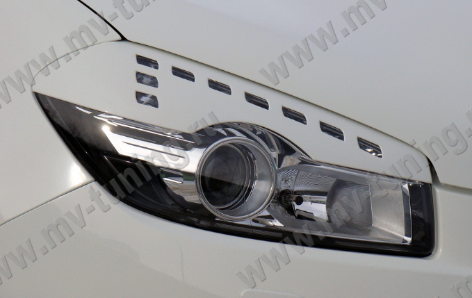Накладки на фары (реснички) для Nissan Qashqai (2010-2013) купить недорого с доставкой в Санкт-Петербург